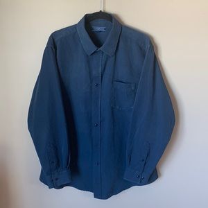 XL Croft and Barrow Blue striped dress shirt
